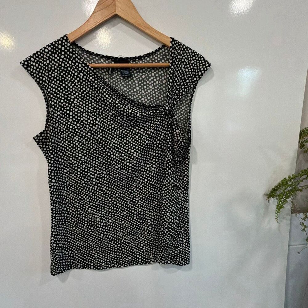 Saint tropez polka dot sleeveless‎ blouse large